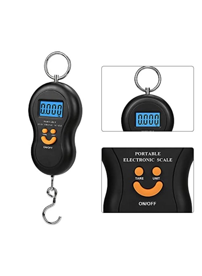 OneNine Portable Luggage Scale, 50kg Electronic Hanging Scale Digital Suitcase Travel Bag Hanging Weighing Scale, Digital Fishing Scale Fish Weighing Scale with LCD Display for Home Travel Outdoor - Image 4