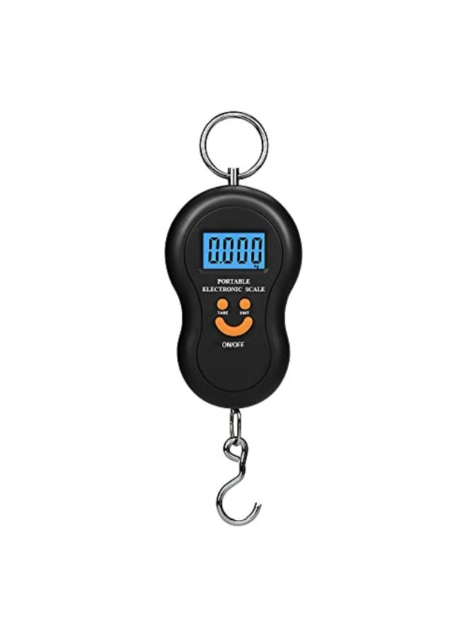 OneNine Portable Luggage Scale, 50kg Electronic Hanging Scale Digital Suitcase Travel Bag Hanging Weighing Scale, Digital Fishing Scale Fish Weighing Scale with LCD Display for Home Travel Outdoor - Image 1