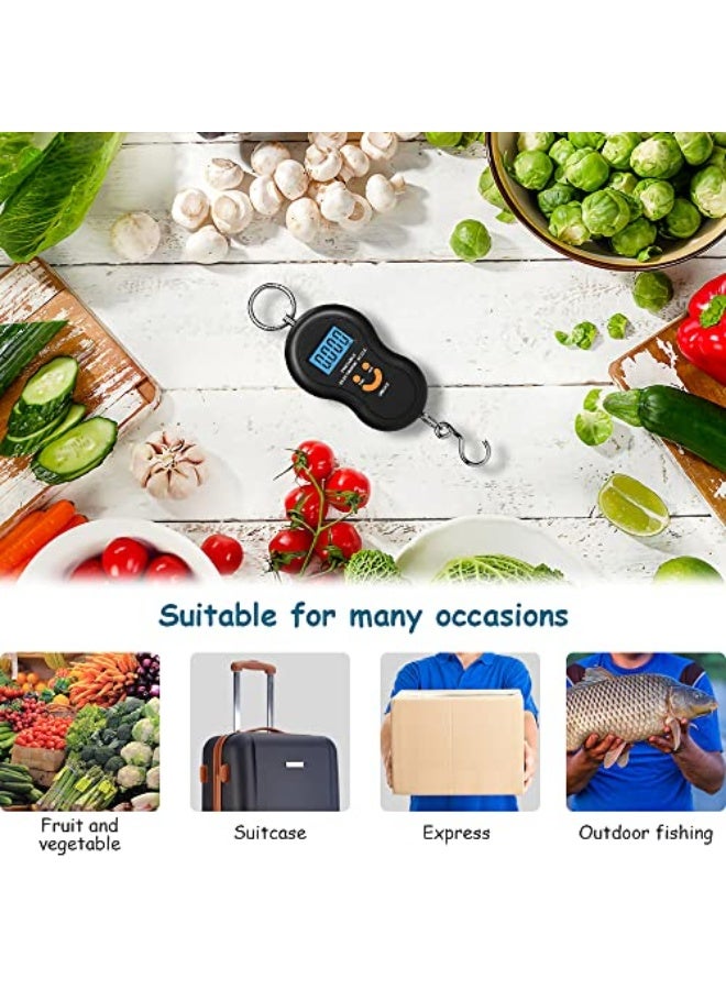 OneNine Portable Luggage Scale, 50kg Electronic Hanging Scale Digital Suitcase Travel Bag Hanging Weighing Scale, Digital Fishing Scale Fish Weighing Scale with LCD Display for Home Travel Outdoor - Image 2