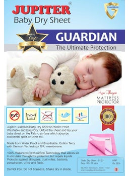 JUPITER Jupiter Baby Dry Sheet Water Proof Mattress Protector - S (50 x 70 cms) Royal Blue  - Image 2