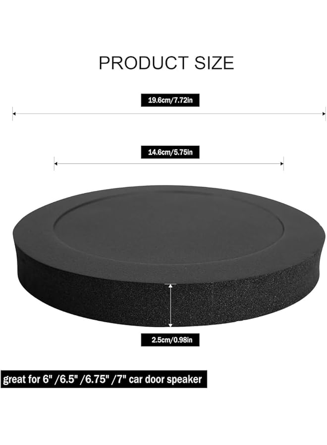 أكس سبرينج معزز مكبر الصوت X Spring Foam، 4 قطع حلقات عزل إسفنجية عالمية لمكبر الصوت، يحسن جودة الصوت ويقلل الضوضاء، إسفنج لمكبرات صوت السيارة مقاس 6.5 و6.75 بوصة، كتلة إسفنجية عازلة للصوت لنظام صوت السيارة - Image 5
