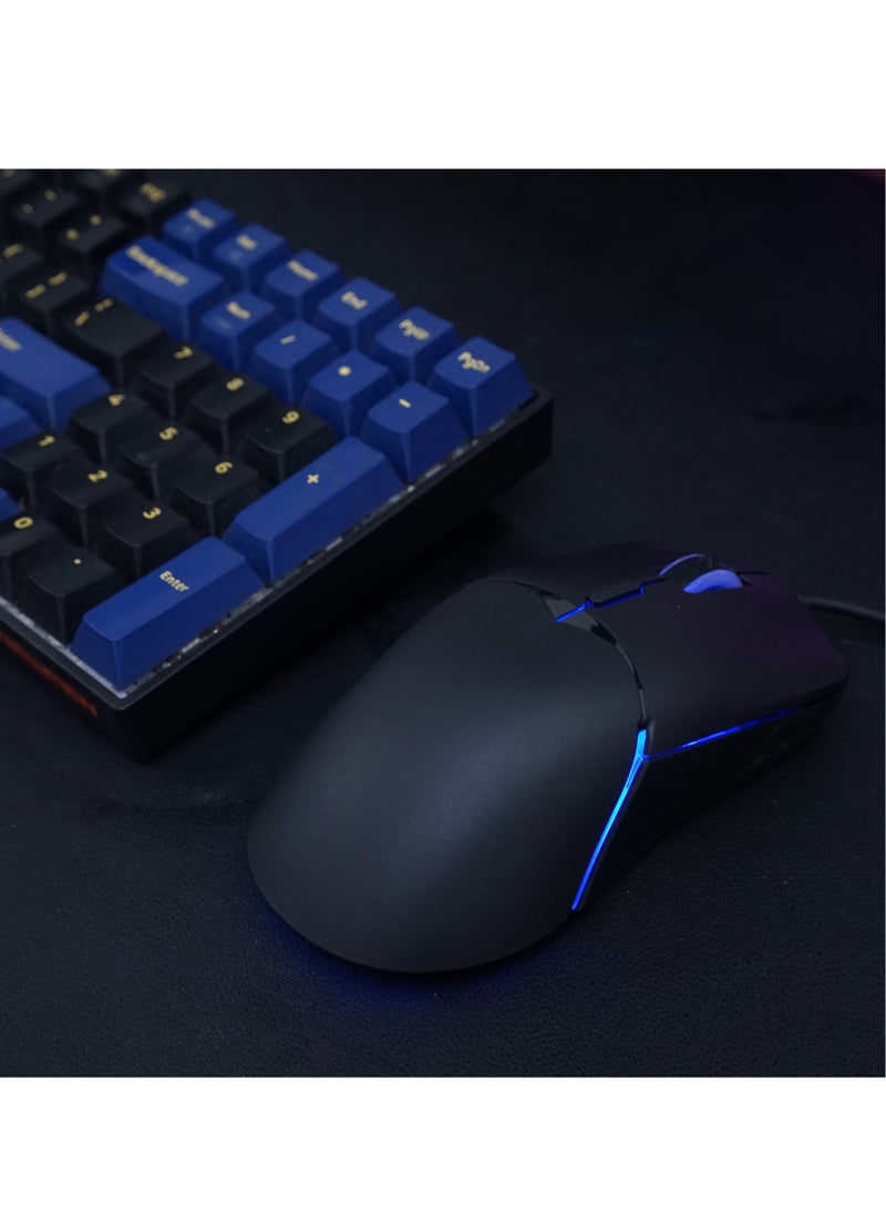 ZIDLI - ZIDLI M80 Gaming Mouse  – Ergonomics  6 buttons- 7 RGB colors Backlight – 8800 DPI  – 3 million click life time – Weigh : 69g | Black - Image 1