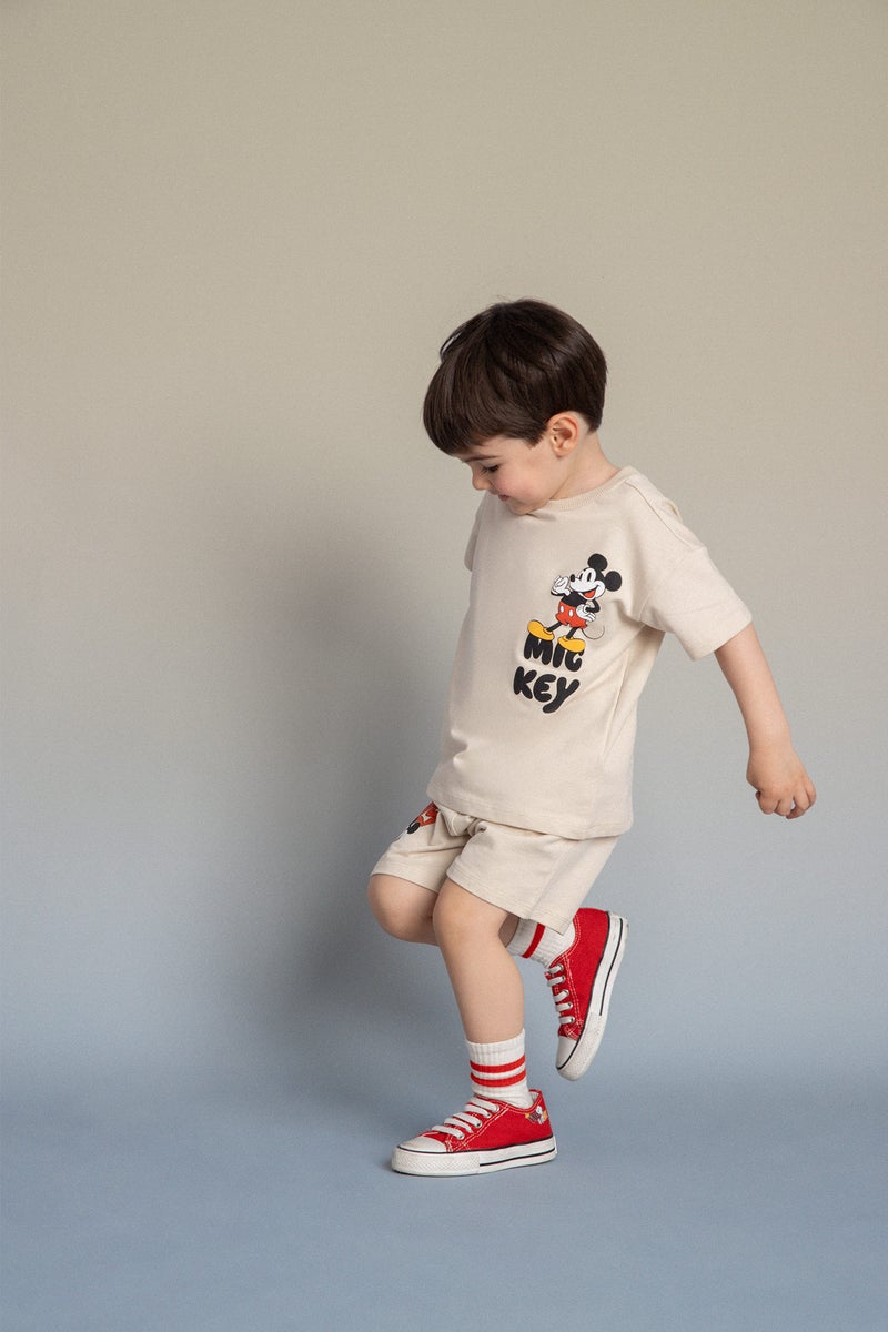 DeFacto Beige BabyBoy Baby Boy Disney Mickey & Minnie 2 Piece Set Casual - Image 2