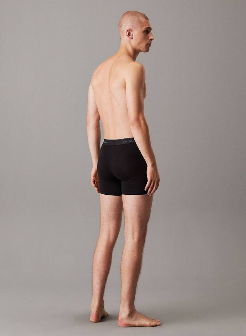 CALVIN KLEIN 3 Pack Boxer Briefs - Icon Cotton Stretch  - Image 3
