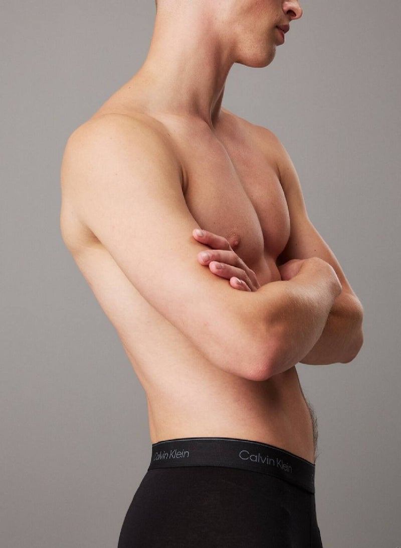 CALVIN KLEIN 3 Pack Boxer Briefs - Icon Cotton Stretch  - Image 4