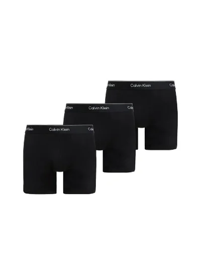 CALVIN KLEIN 3 Pack Boxer Briefs - Icon Cotton Stretch