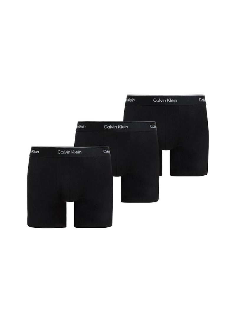 CALVIN KLEIN 3 Pack Boxer Briefs - Icon Cotton Stretch  - Image 1