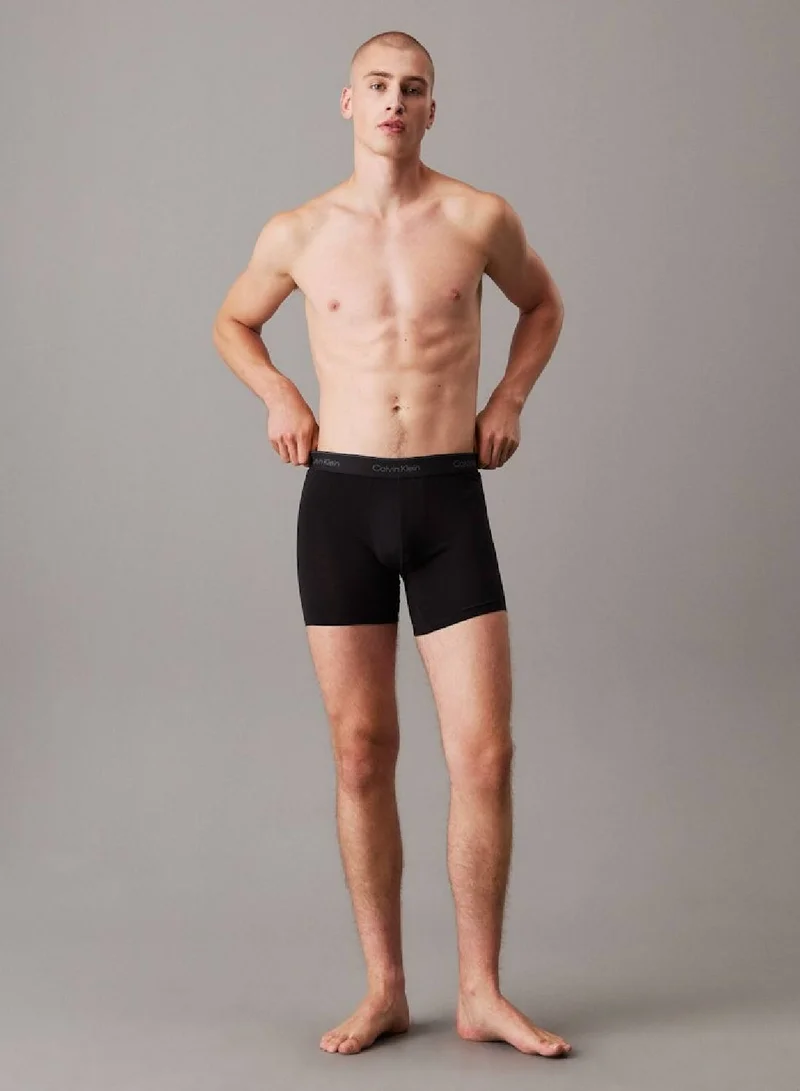 CALVIN KLEIN 3 Pack Boxer Briefs - Icon Cotton Stretch