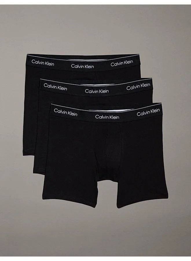 Calvin Klein 3 Pack Boxer Briefs - Icon Cotton Stretch
