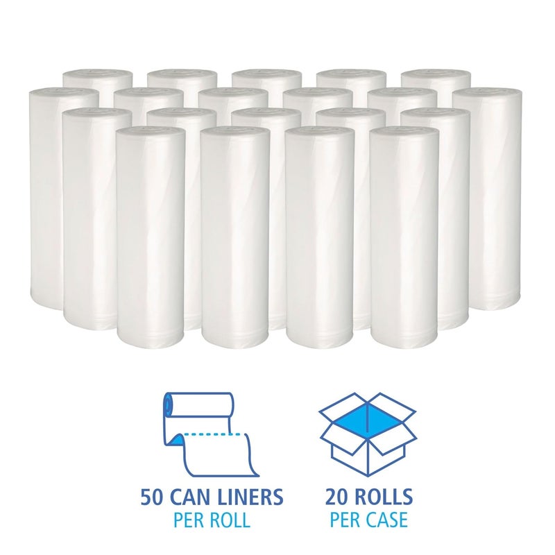 boardwalk Boardwalk 243306 HighDensity Can Liner 1216gal 24 x 33 6mic Natural 50 Bags per Roll Case of 20 Rolls  - Image 3