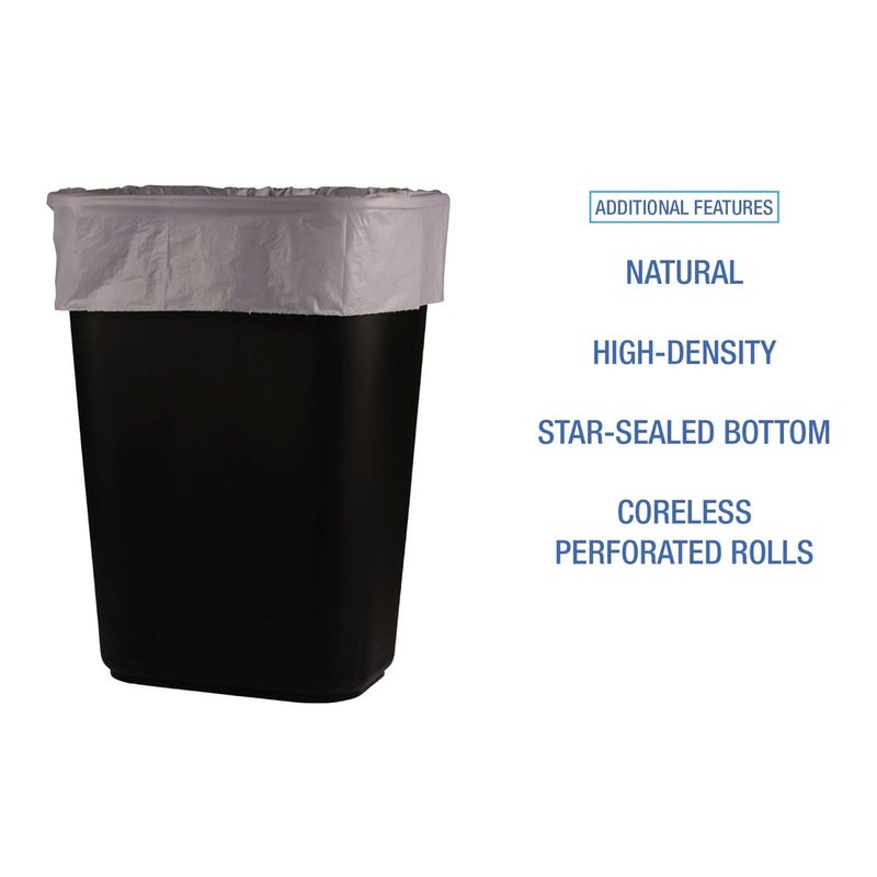boardwalk Boardwalk 243306 HighDensity Can Liner 1216gal 24 x 33 6mic Natural 50 Bags per Roll Case of 20 Rolls  - Image 4