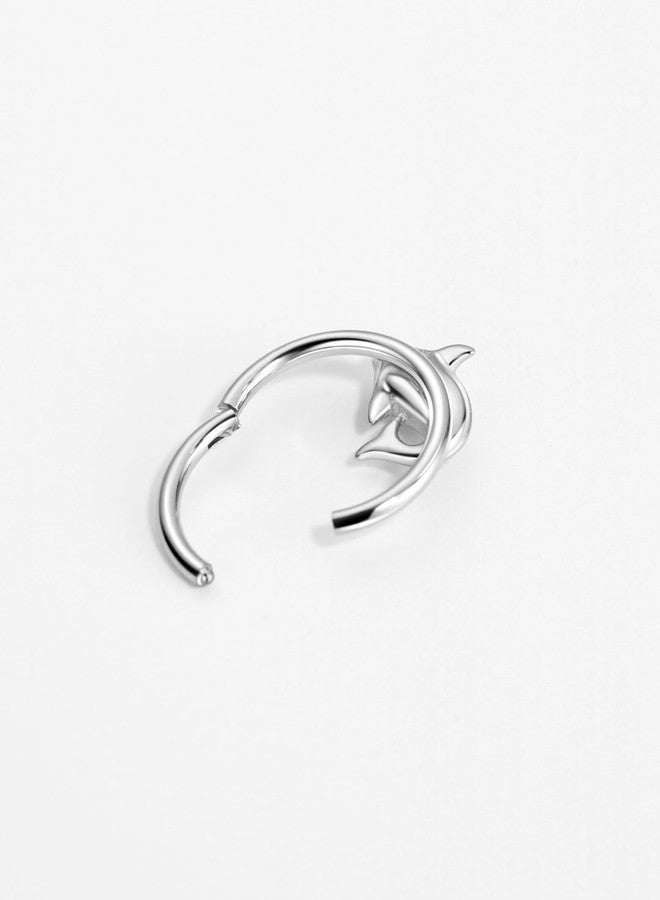 FANSING Dolphin Septum Jewelry 16g Septum Ring Surgical Steel Piercing Rings 16 Gauge 10mm Daith Hoop Earring - Image 4