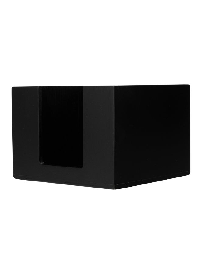 Restaurantware 5.5 x 4 Inch Cocktail Napkin Holder, 1 Square Flat Napkin Holder - For Bars, Kitchen Tables, or Countertops, Sturdy, Black Bamboo Tissue Napkin Holder, Dining Room Decor - Image 1