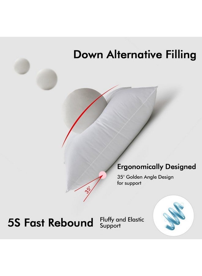MIULEE MIULEE 26x26 Down Alternative Pillow Insert Euro Decorative Throw Pillow 26 x 26 Inch Body Bed Sleeping Ultra Soft Fluffy Form for Sofa Couch Bed  - Image 2