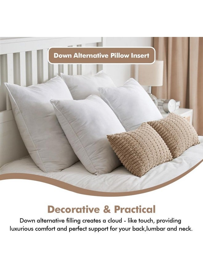 MIULEE MIULEE 26x26 Down Alternative Pillow Insert Euro Decorative Throw Pillow 26 x 26 Inch Body Bed Sleeping Ultra Soft Fluffy Form for Sofa Couch Bed  - Image 5