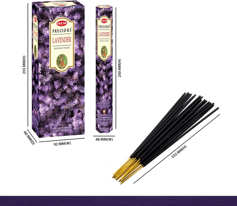 HEM Indoor outdoor use HEM Lavender Incense Sticks Pack Of 120 | Natural Relaxing | Aromatherapy Incense For Air Purifier, Mind & Spirit & Ritualistic Fragrance | Gift Set - (15 gms each) Stable inert material - Image 2