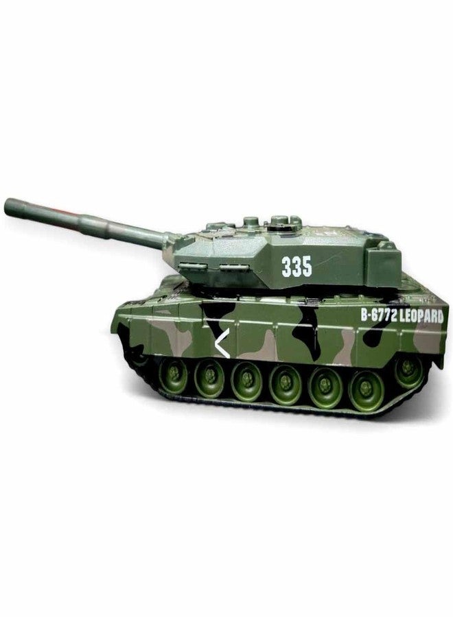 Breatoi B-6772 Leopard Type Military Tank Die-Cast Model, 1:43 Scale, Camouflage Green, Army Collectible - Image 3
