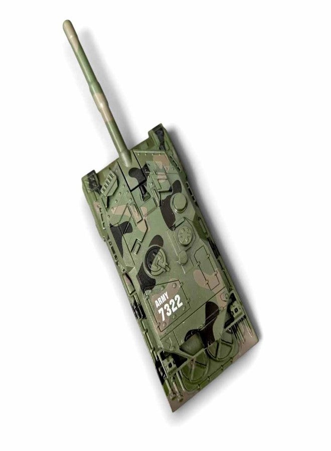 Breatoi B-6772 Leopard Type Military Tank Die-Cast Model, 1:43 Scale, Camouflage Green, Army Collectible - Image 2