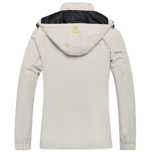 GIISAM Raincoats for Women with Hood Waterproof Light Weight Rain Jackets Foldable Outdoor Wind Breakers Female White - Image 5
