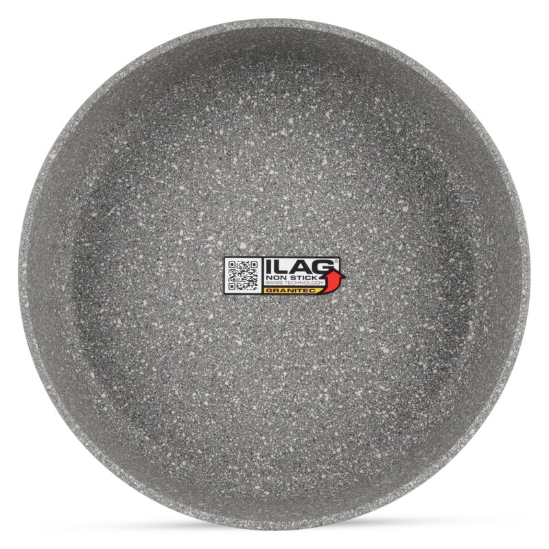 Cookin Oven Roaster Round, 26Cm, Bio-Granite - Grey Stone - Image 1