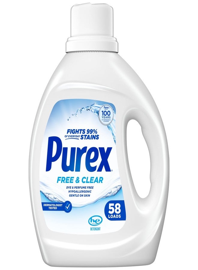 Purex Liquid Laundry Detergent, Free & Clear, 66 Fluid Ounces, 57 Loads - Image 1