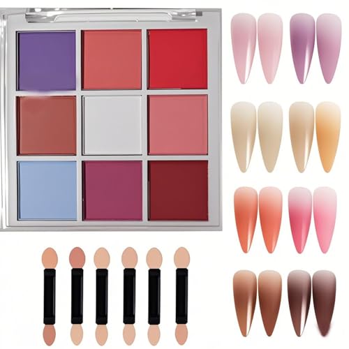 HomTop 9 Color Nail Pigment Powder Set for Vibrant OmbreGlitter Nail Art DIY Manicure Accessories Kit with LongLasting Shades - Image 1