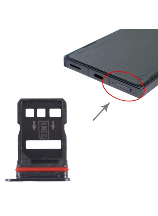 حامل شريحتي SIM لهاتف ZTE nubia RedMagic 7s Pro NX709S – باللون الأسود - Image 4