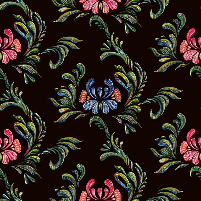 EXOTIC BLACK FLORAL WALLPAPER PEEL AND STICK VINTAGE ANTIQUE DARK BOTANICAL WALLPAPER FOR LIVING ROOM REMOVABLE FLORAL CONTACT PAPER RED BLUE FLOWER GREEN LEAF WALL PAPER 12X118