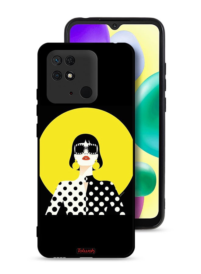 Tolwak Xiaomi Redmi 10C Protective Case Cover Stylish Girl Art - Image 1