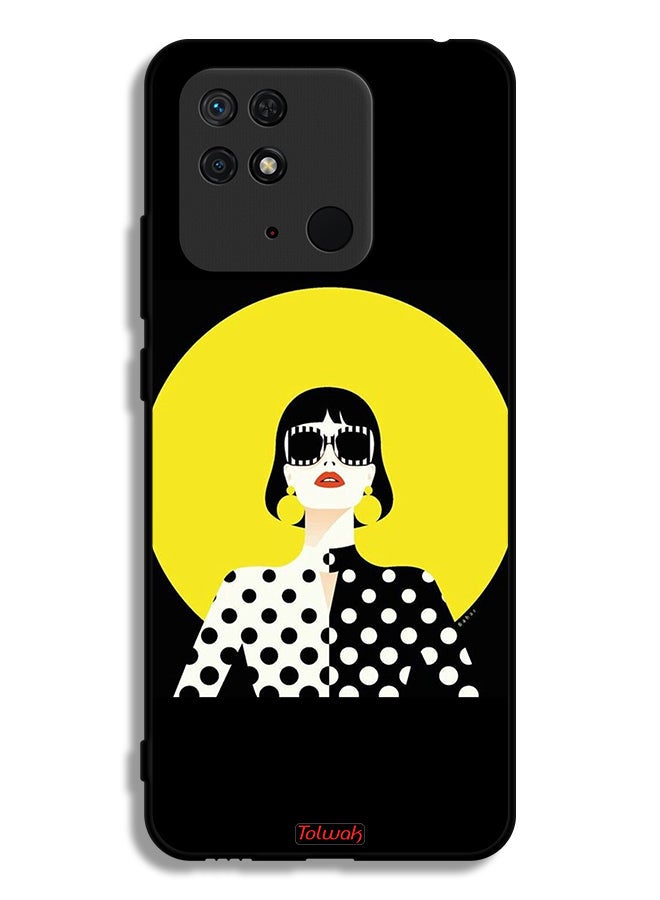 Tolwak Xiaomi Redmi 10C Protective Case Cover Stylish Girl Art - Image 2