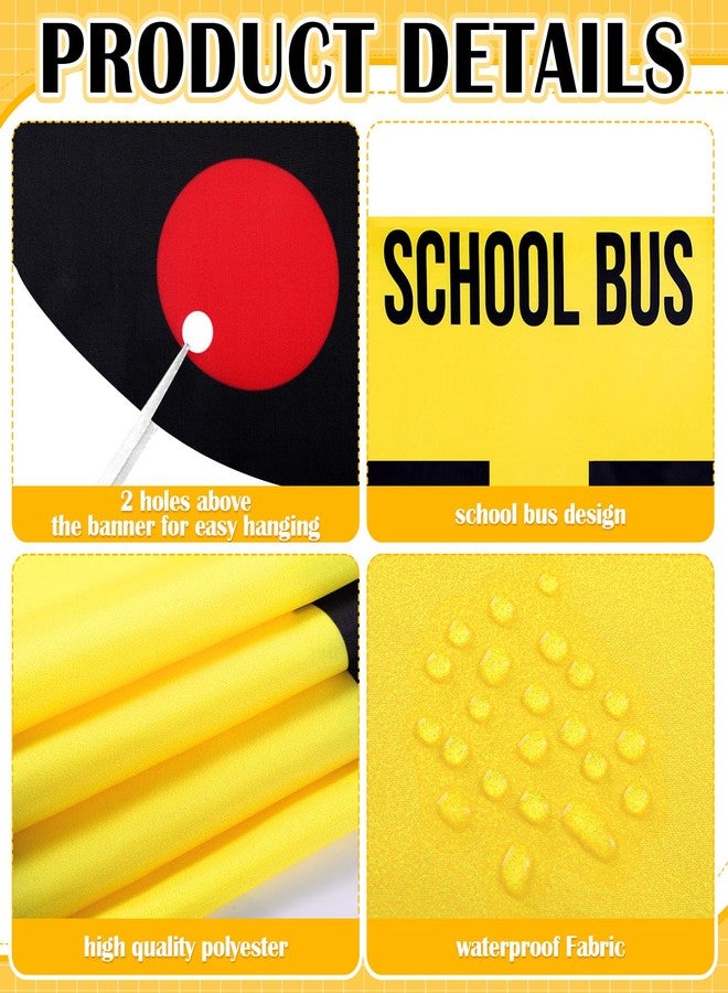 Oudain 2 Pcs School Bus Party Decorations First Day of School Banner and Tablecloth Yellow Bus Tablecover and Backdrop for Boys Girls Birthday Theme Party Favor (83.7 x 53.9 Inches) - Image 4