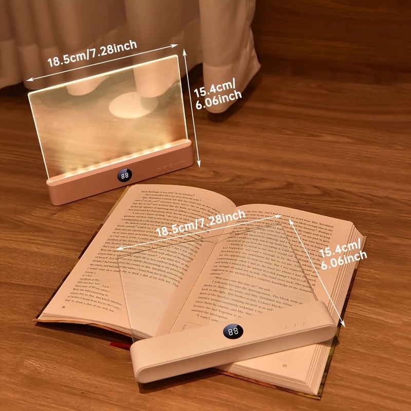 Pink LED Flat Panel Rechargeable Book Light with Adjustable Color Temperature - Image 4