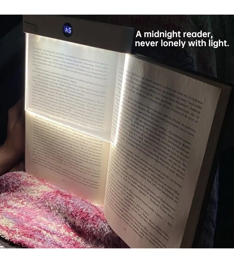 Pink LED Flat Panel Rechargeable Book Light with Adjustable Color Temperature - Image 3