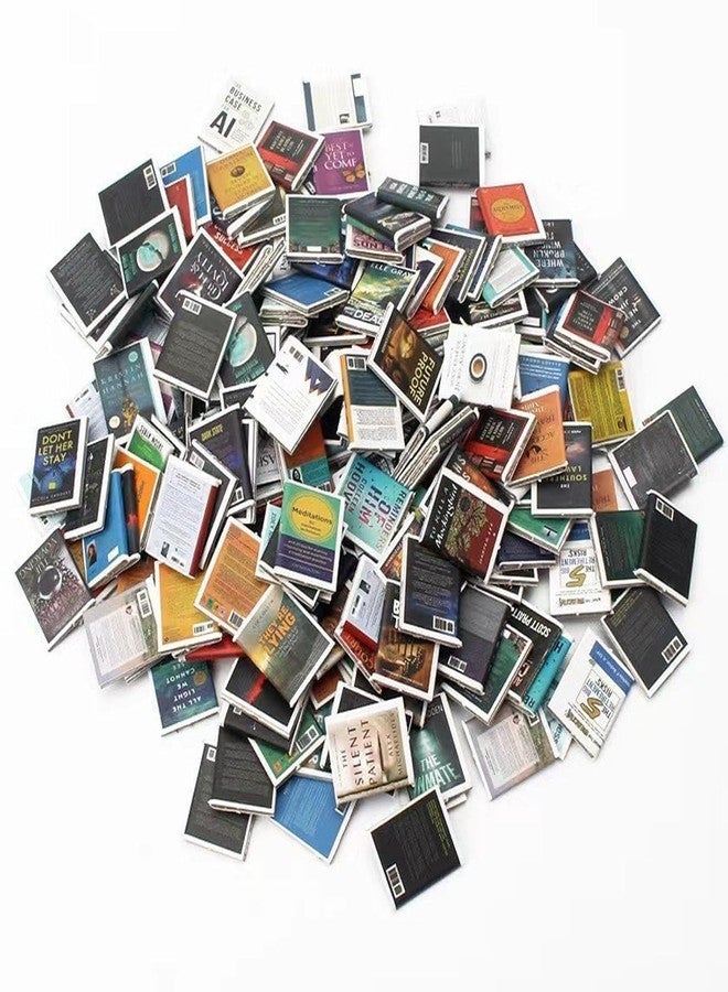 TARINI 100 pcs Miniature Books, Miniature Decorative Items, Miniature Dollhouse Accessories - Tiny Mini Books for Anxiety Bookshelf, Dollhouse Miniatures & DIY Craft Decor - Image 1