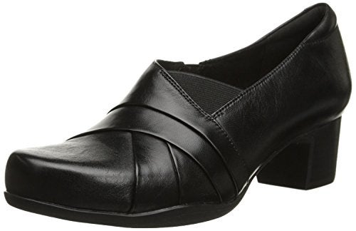 CLARKS Women's Rosalyn Adele, Black Leather, 11 2A - Narrow - Image 1