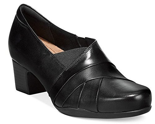 CLARKS Women's Rosalyn Adele, Black Leather, 11 2A - Narrow - Image 4