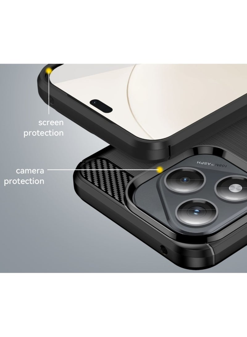 Case For Honor 400 Lite  ,- Protection Brushed Shockproof Cover  Durable Ultra Thin - Ultra Premium Quality Case Slip-Resistant - Black