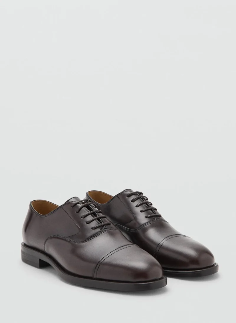 Mango Man Oxford Style Leather Shoe