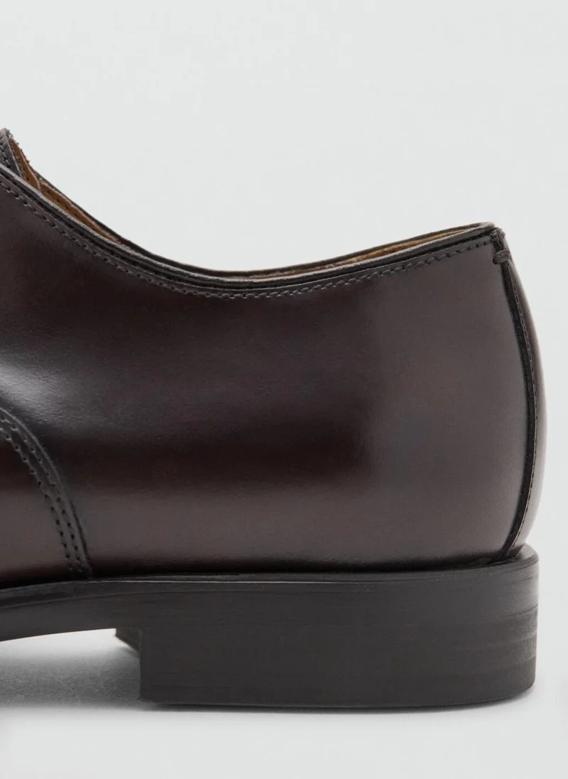 Mango Man 30-MARRON Oxford Style Leather Shoe for Men | Best Price UAE