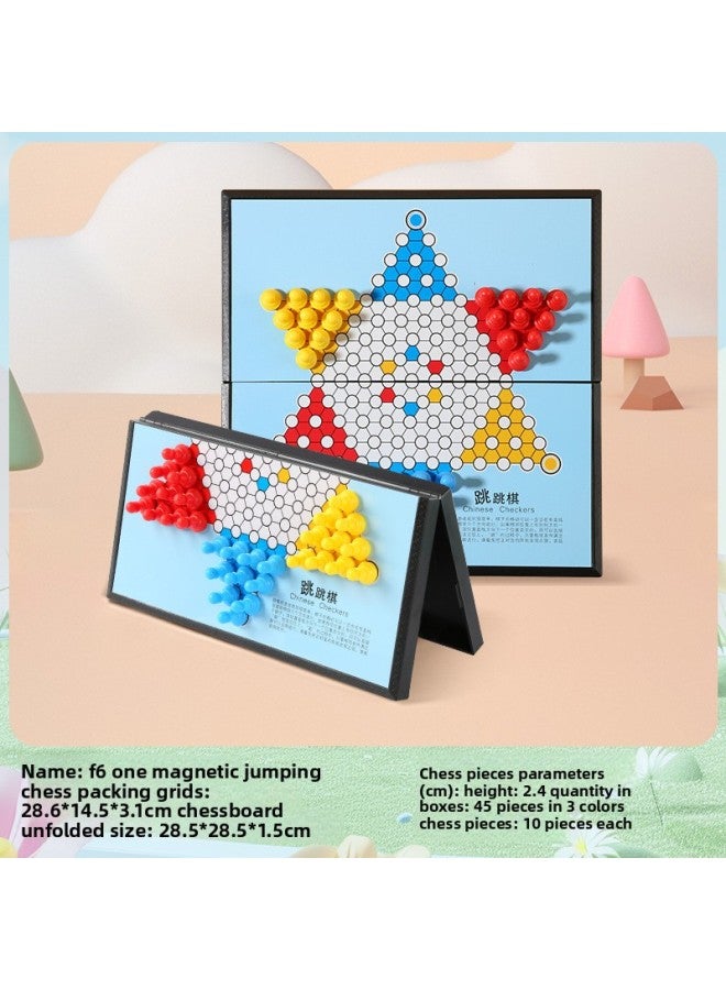 Traditional Chess And Cards Toy Magnetic Checkers Foldable Board Checkers Children Primary School Children Parent-Child Checkers Game Chess