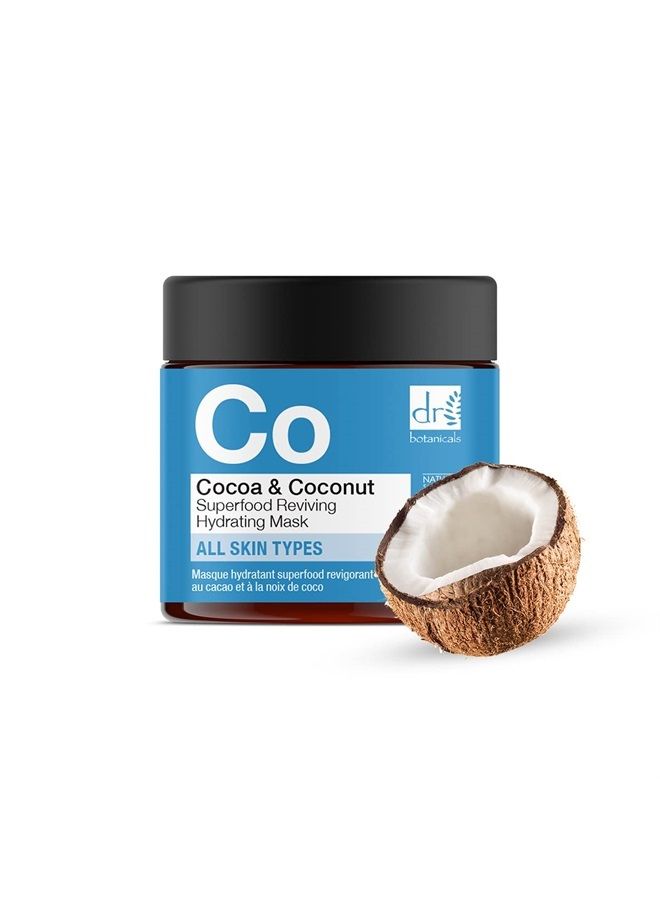 DR BOTANICALS Natural Skincare Cocoa & Coconut Superfood Reviving Hydrating Mask 60ml/2.02 Fl Oz - Image 3