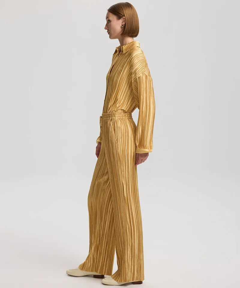 ابيكول Pleated Wide-Leg Trousers