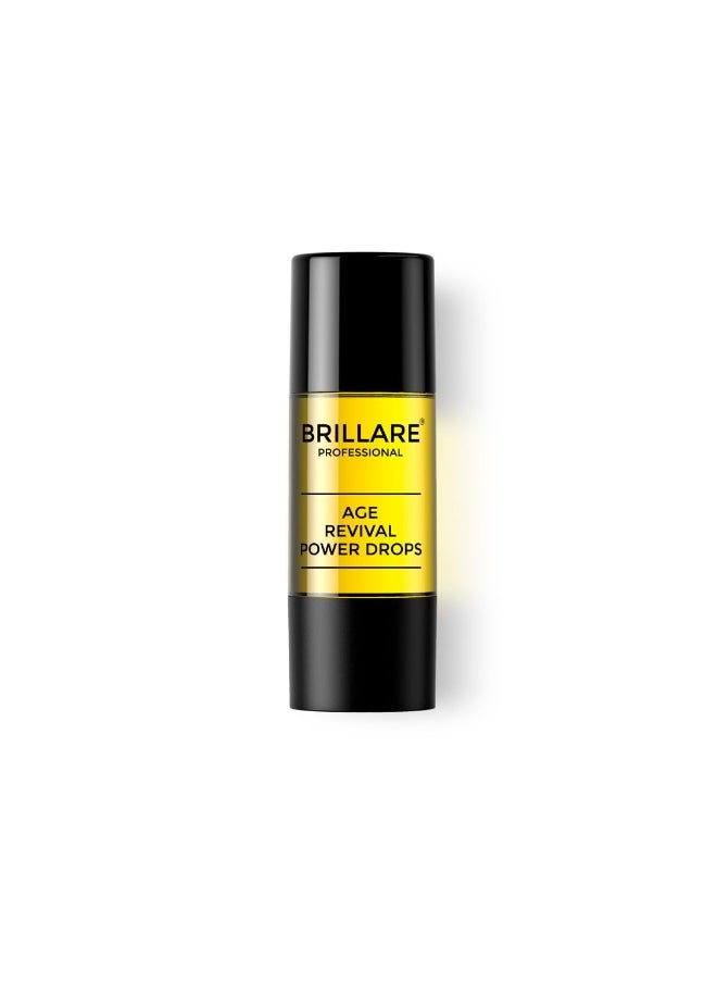 BRILLARE Professional Age Revival Power Drops, 100% Natural Face Serum With Aragn Oil, Rose and Bakuchioil (15 ML), Zero Chemicals  - Image 1