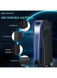 S-Color PS5 Accessories Hard Shockproof Anti-Scratch Replacement ABS Faceplate with Fan Vents for PS5 Disc Edition Black  - Image 3