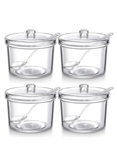 Y&D Clear Acrylic Sugar Bowl With Lid And Spoon For Coffee Bar AccessoriesCereal Bowls Tea Kitchen Countertop Canisters & Baking for Salt Spices Condiments 7.1 oz  - Image 1