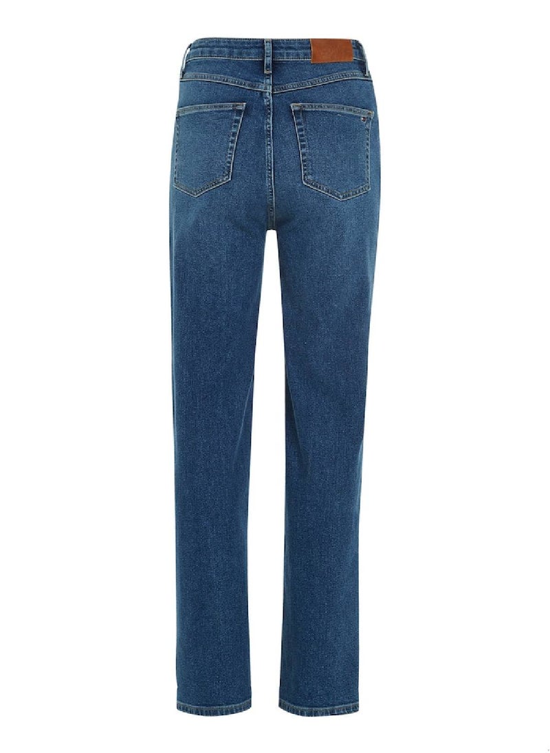 Women's High Rise Relaxed Straight Jeans, Blue - pzsku/Z590E6D72BDFD0400B5BEZ/45/_/1723744092/ddb9e7b1-3bbf-49f5-9191-47159fe92e87