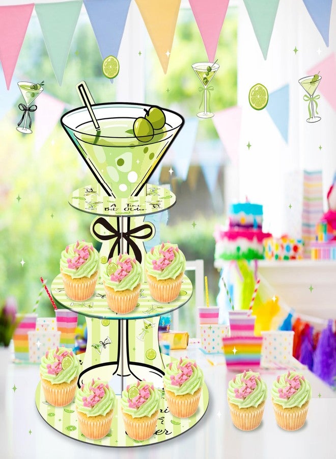 DAECHAO A Tini Bit Older Birthday Decorations, Martini Party Cupcake Stand Decorations, 3 Tier Cupcake Tower Dessert Stand for Birthday Decoration, Party Decoration Baby Shower Wedding Supplies - Image 5