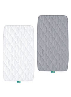 Bassinet Mattress Pad Cover Waterproof, Quilted Bassinet Mattress Protector Sheets Fits All Mainstream Bassinet - Rectangle, Oval, Hourglass, 2 Pack, Ultra Soft Breathable, Grey and White - pzsku/Z590E783CCA38D4F9E4F8Z/45/_/1736571296/ea6aa307-5fca-43fe-b939-623894eb5e31