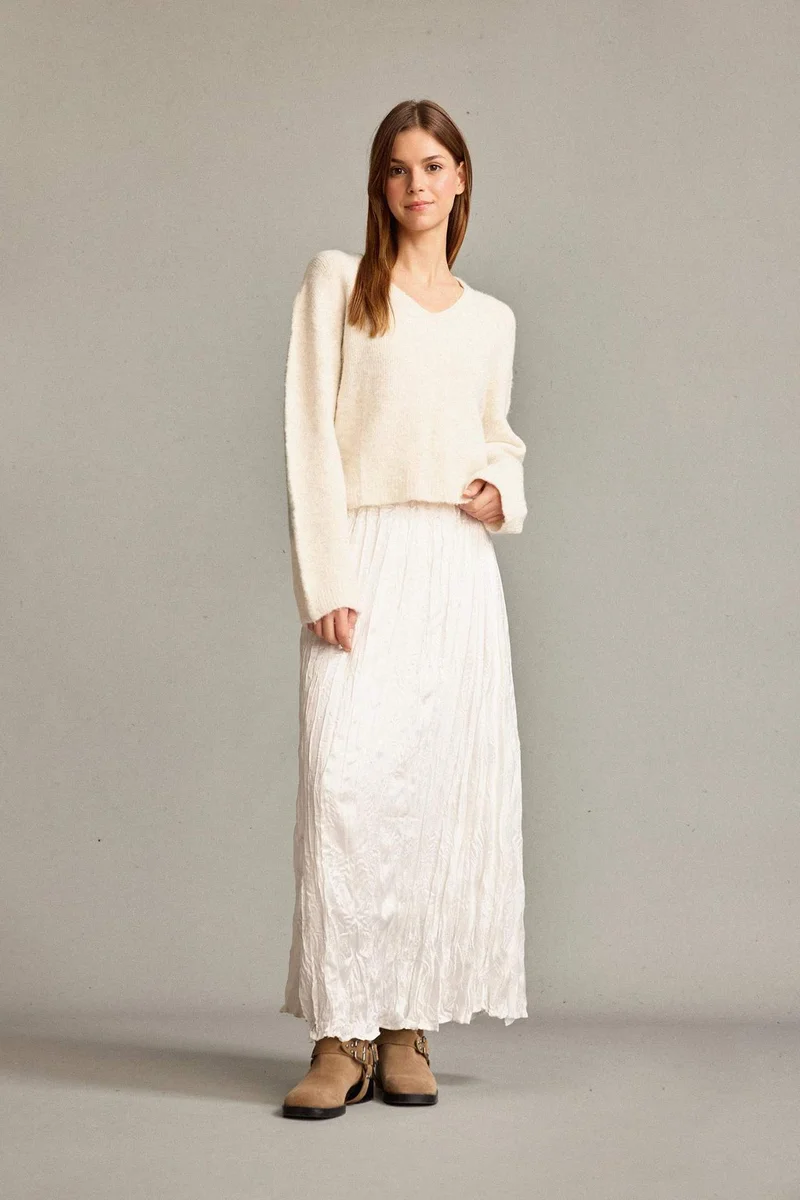 ديفاكتو Relax Fit Satin Elastic Band Skirt