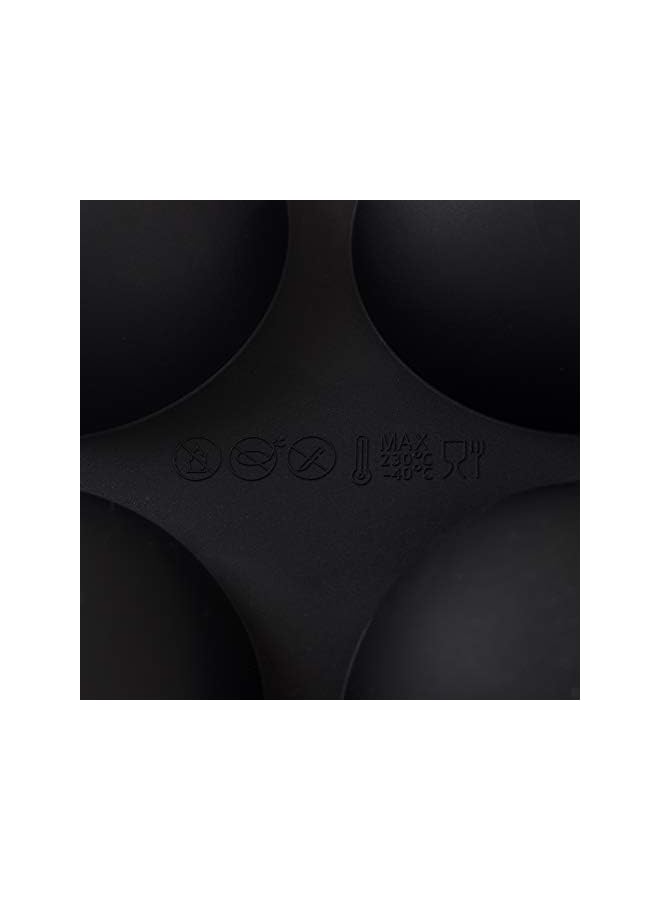 S-TOP 6 Holes Semi Sphere Silicone Mold, 6 Packs 6-Cavity Half Sphere Mold for Making Chocolate Bomb, Cake, Jelly, Pudding, Dome Mousse - Black - Image 4